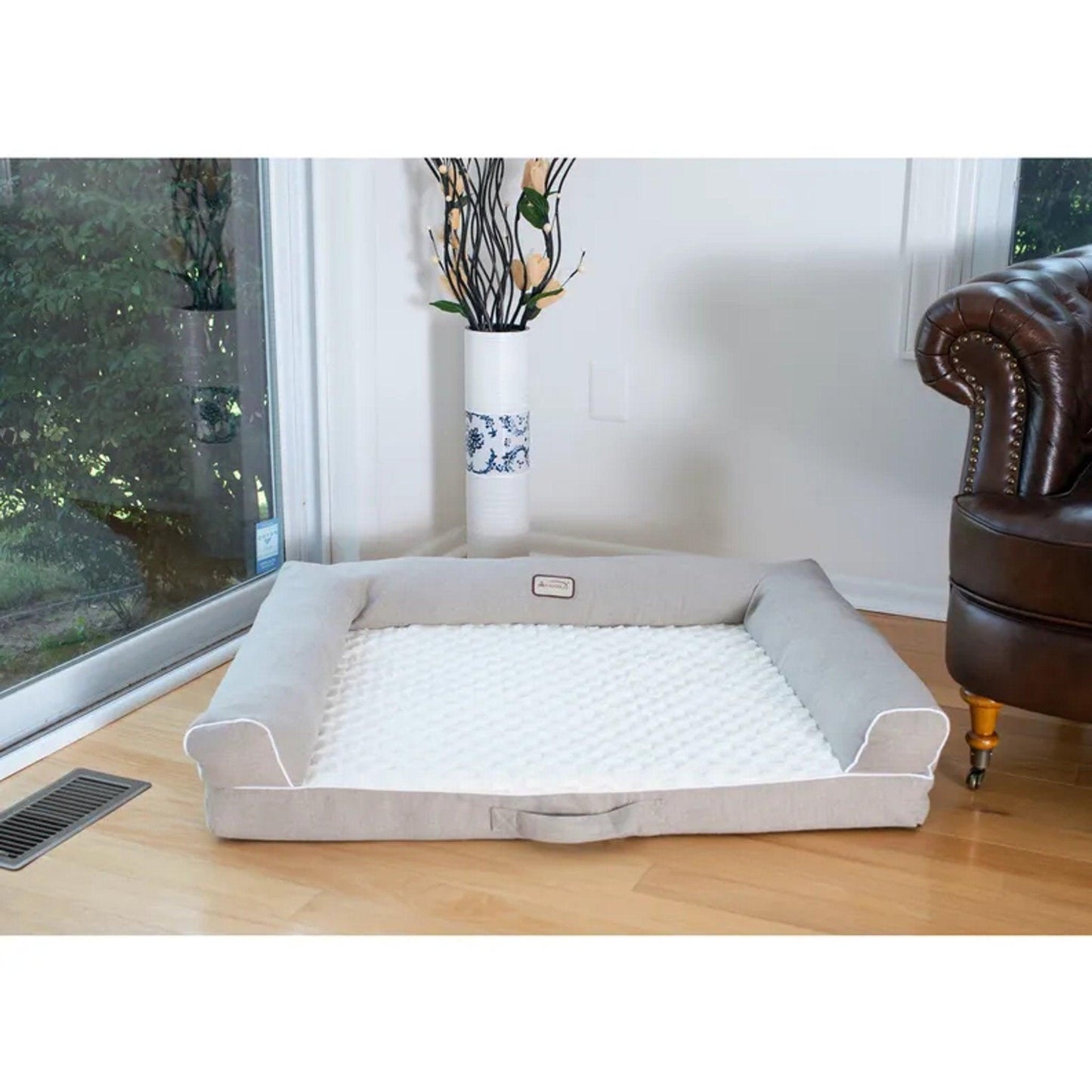 Armarkat Memory Foam Bolstered Pet Bed - Medium 35x28x8